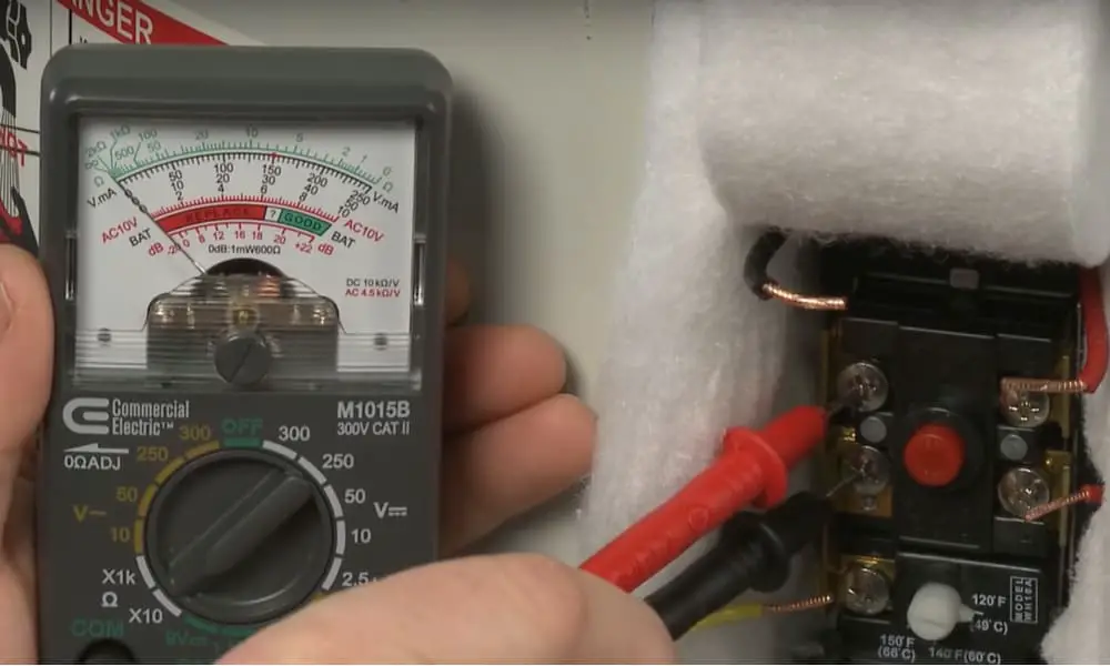 how to test water heater thermostat